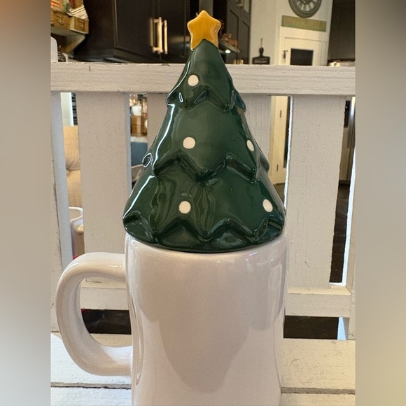 Rae Dunn Green Christmas Tree Mug with Star - Picture 3 of 3